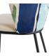 SILLA ABSTRACTO VERDE-BEIGE TEJIDO-METAL 58 X 52 X 77 CM