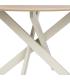 MESA COMEDOR NATURAL-CREMA DM-METAL 120 X 120 X 75 CM