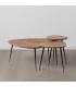 S/3 MESA CENTRO NATURAL MADERA-METAL 86 X 81 X 43 CM