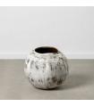 Whitewashed Metal Vessel 48 x 48 x 43 cm