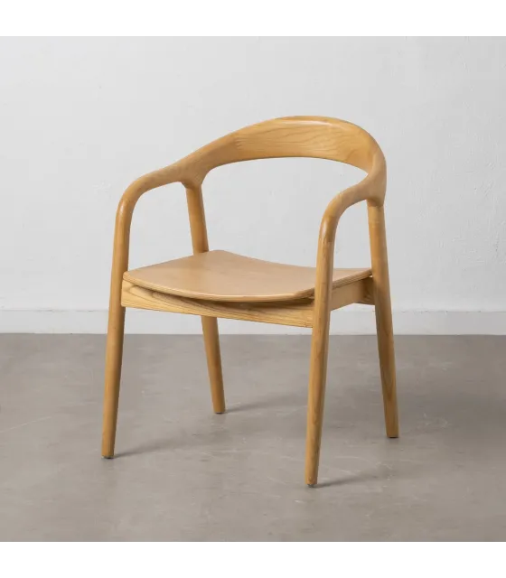 SILLA NATURAL MADERA DE OLMO SALÓN 55 X 60 X 77 CM