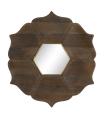ESPEJO MARRÓN MADERA DE MANGO DECORACIÓN 90 X 3 X 90 CM
