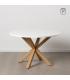 MESA COMEDOR BLANCO-NATURAL DM-METAL 120 X 120 X 76 CM