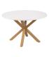 MESA COMEDOR BLANCO-NATURAL DM-METAL 120 X 120 X 76 CM