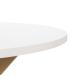 MESA COMEDOR BLANCO-NATURAL DM-METAL 120 X 120 X 76 CM