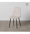 SILLA CREMA TEJIDO-METAL SALÓN 43 X 52 X 87 CM