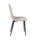 SILLA CREMA TEJIDO-METAL SALÓN 43 X 52 X 87 CM