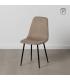 SILLA TAUPE TEJIDO-METAL SALÓN 43 X 52 X 87 CM