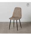 Taupe fabric-metal living room chair 43 x 52 x 87 cm