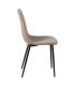 SILLA TAUPE TEJIDO-METAL SALÓN 43 X 52 X 87 CM