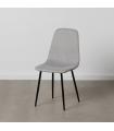 Grey fabric-metal living room chair 43 x 52 x 87 cm