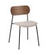 SILLA MARRÓN-CREMA TEJIDO-METAL SALÓN 49 X 53 X 80 CM