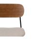 SILLA MARRÓN-CREMA TEJIDO-METAL SALÓN 49 X 53 X 80 CM