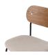 SILLA MARRÓN-CREMA TEJIDO-METAL SALÓN 49 X 53 X 80 CM