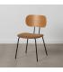 SILLA NATURAL-MARRÓN TEJIDO-METAL SALÓN 48 X 55 X 82,50 CM