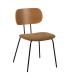 SILLA NATURAL-MARRÓN TEJIDO-METAL SALÓN 48 X 55 X 82,50 CM