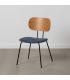 SILLA NATURAL-AZUL TEJIDO-METAL SALÓN 48 X 55 X 82,50 CM