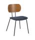SILLA NATURAL-AZUL TEJIDO-METAL SALÓN 48 X 55 X 82,50 CM