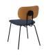 SILLA NATURAL-AZUL TEJIDO-METAL SALÓN 48 X 55 X 82,50 CM