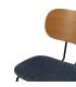 SILLA NATURAL-AZUL TEJIDO-METAL SALÓN 48 X 55 X 82,50 CM
