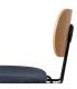 SILLA NATURAL-AZUL TEJIDO-METAL SALÓN 48 X 55 X 82,50 CM