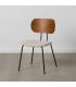 SILLA MARRÓN-CREMA TEJIDO-METAL SALÓN 48 X 55 X 82,50 CM