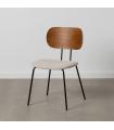 Brown-cream fabric-metal living room chair 48 x 55 x 82.5 cm