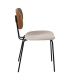 SILLA MARRÓN-CREMA TEJIDO-METAL SALÓN 48 X 55 X 82,50 CM