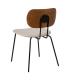 SILLA MARRÓN-CREMA TEJIDO-METAL SALÓN 48 X 55 X 82,50 CM