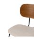 SILLA MARRÓN-CREMA TEJIDO-METAL SALÓN 48 X 55 X 82,50 CM