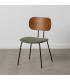 SILLA MARRÓN-VERDE TEJIDO-METAL SALÓN 48 X 55 X 82,50 CM