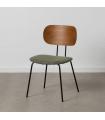 Brown-green fabric-metal living room chair 48 x 55 x 82.5 cm