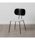 SILLA NEGRO-BLANCO TEJIDO-METAL SALÓN 48 X 55 X 82,50 CM