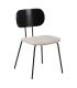 SILLA NEGRO-BLANCO TEJIDO-METAL SALÓN 48 X 55 X 82,50 CM
