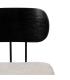 SILLA NEGRO-BLANCO TEJIDO-METAL SALÓN 48 X 55 X 82,50 CM