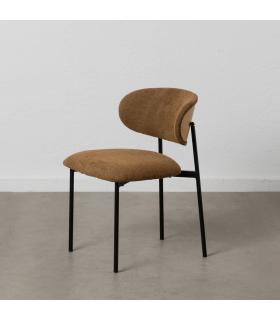 SILLA MARRÓN TEJIDO-METAL SALÓN 50 X 54 X 73,50 CM