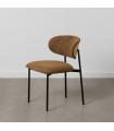 Brown fabric-metal living room chair 50 x 54 x 73.5 cm