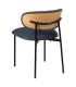 SILLA AZUL TEJIDO-METAL SALÓN 50 X 54 X 73,50 CM