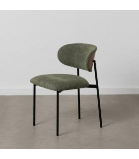 SILLA VERDE TEJIDO-METAL SALÓN 50 X 54 X 73,50 CM