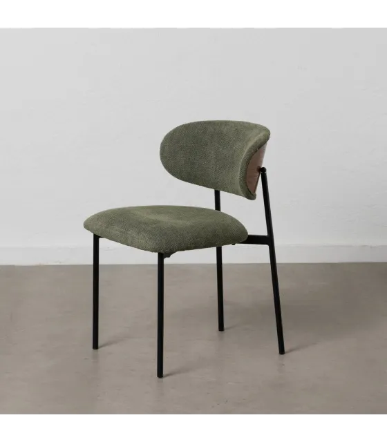 SILLA VERDE TEJIDO-METAL SALÓN 50 X 54 X 73,50 CM