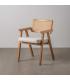SILLA BRAZOS NATURAL MADERA / FIBRA 56 X 55 X 81 CM