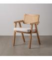 SILLA BRAZOS NATURAL MADERA / FIBRA 56 X 55 X 81 CM