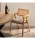 SILLA BRAZOS NATURAL MADERA / FIBRA 56 X 55 X 81 CM