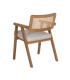 SILLA BRAZOS NATURAL MADERA / FIBRA 56 X 55 X 81 CM