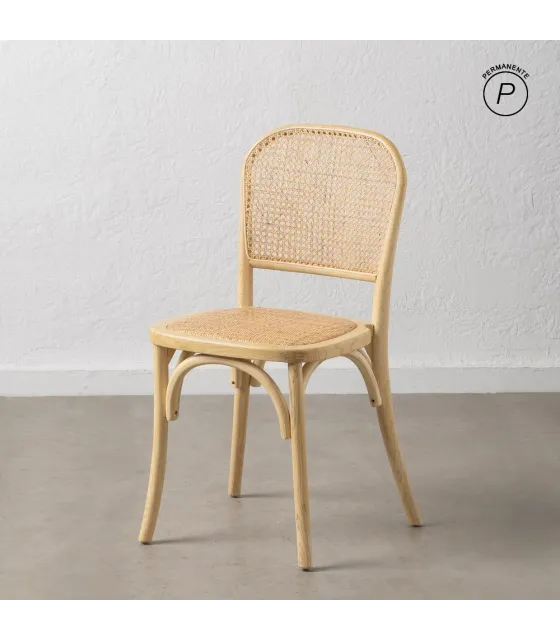 SILLA NATURAL MADERA DE OLMO SALÓN 45 X 42 X 86 CM
