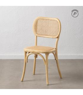 SILLA NATURAL MADERA DE OLMO SALÓN 45 X 41 X 88 CM