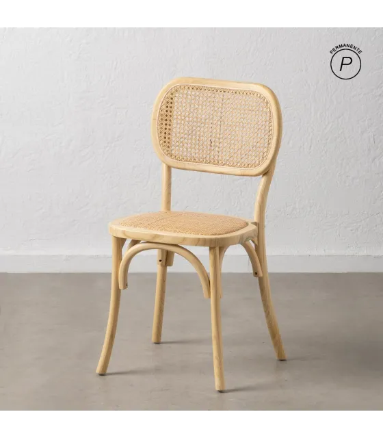 SILLA NATURAL MADERA DE OLMO SALÓN 45 X 41 X 88 CM