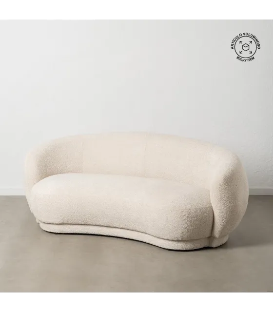 SOFÁ BEIGE TEJIDO SALÓN 191 X 93 X 75 CM