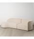 SOFÁ 2 PIEZAS BEIGE TEJIDO SALÓN 300 X 107 X 75 CM
