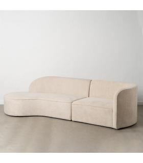 SOFÁ 2 PIEZAS BEIGE TEJIDO SALÓN 300 X 107 X 75 CM
